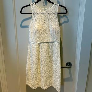 Donna Morgan white mini dress